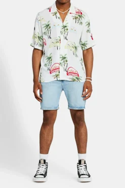 CLO-TOP-SHIR Cernucci Palm Repeat Printed Shirt