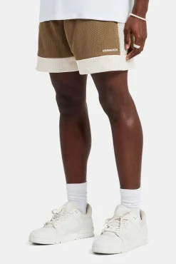 CLO-BOT Cernucci Panel Mesh Short - Taupe