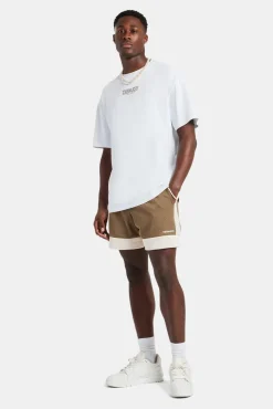 CLO-BOT Cernucci Panel Mesh Short - Taupe