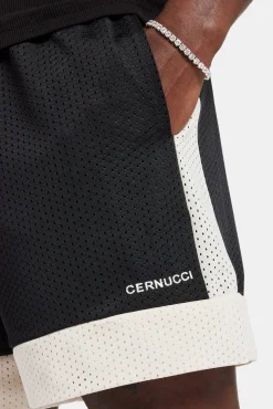 CLO-BOT Cernucci Panel Mesh Short - Black
