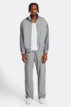 CLO-BOT-TRO Cernucci Panelled Nylon Straight Leg Trouser - Charcoal