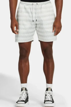 CLO-BOT Cernucci Repeat Printed Satin Short - Ecru
