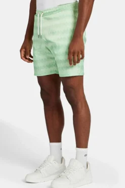 CLO-BOT Cernucci Repeat Printed Satin Short - Lime