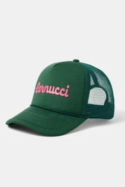 Women CLO-ACC Cernucci Script Mesh Trucker - Green