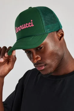 Women CLO-ACC Cernucci Script Mesh Trucker - Green