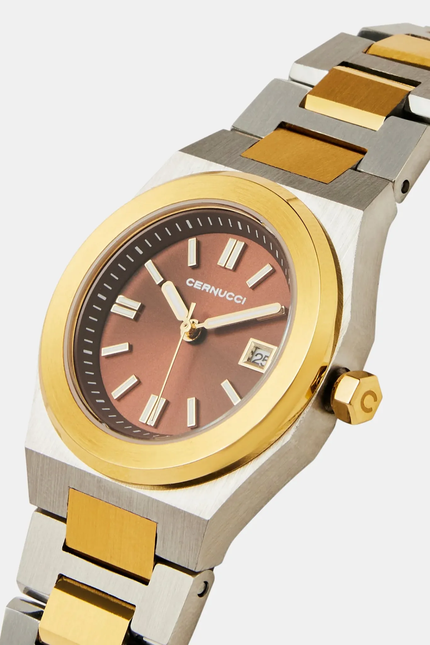 Women JWL-ACC-WAT Cernucci Two Tone Watch - Silver