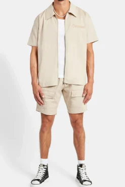 CLO-TOP-SHIR Cernucci Zip Twill Shirt