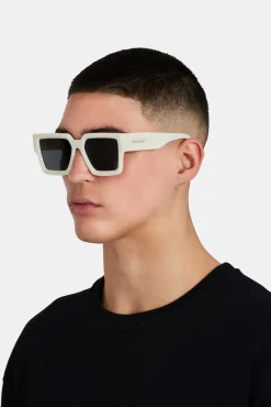 Women CLO-ACC Chunky Acetate Sunglasses - Ecru