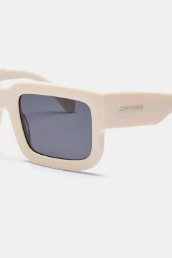 Women CLO-ACC Chunky Acetate Sunglasses - Ecru