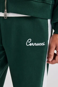 CLO-BOT-TRO Contrast Panel Jogger - Forest Green