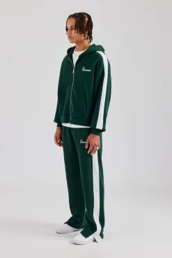 CLO-BOT-TRO Contrast Panel Jogger - Forest Green
