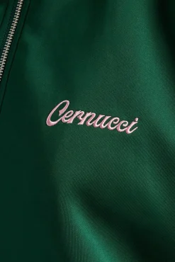 Women CLO-TOP-OUT Contrast Panel Track Jacket - Green