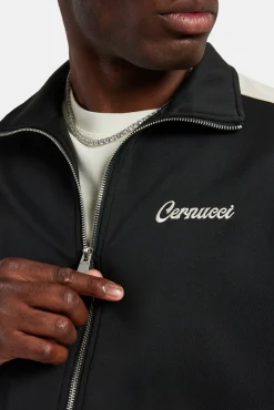 CLO-TOP-OUT Contrast Panel Track Jacket - Black