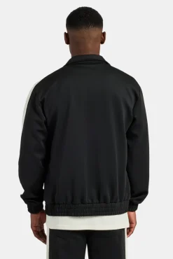 CLO-TOP-OUT Contrast Panel Track Jacket - Black