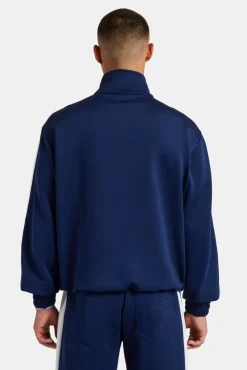 CLO-TOP-OUT Contrast Panel Track Jacket - Navy