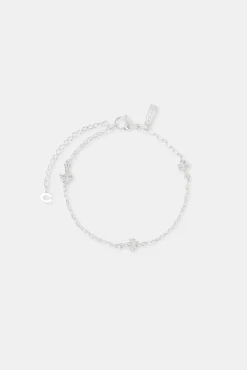 Women JWL-ANK Cross Thin Link Anklet - 2.5mm - White