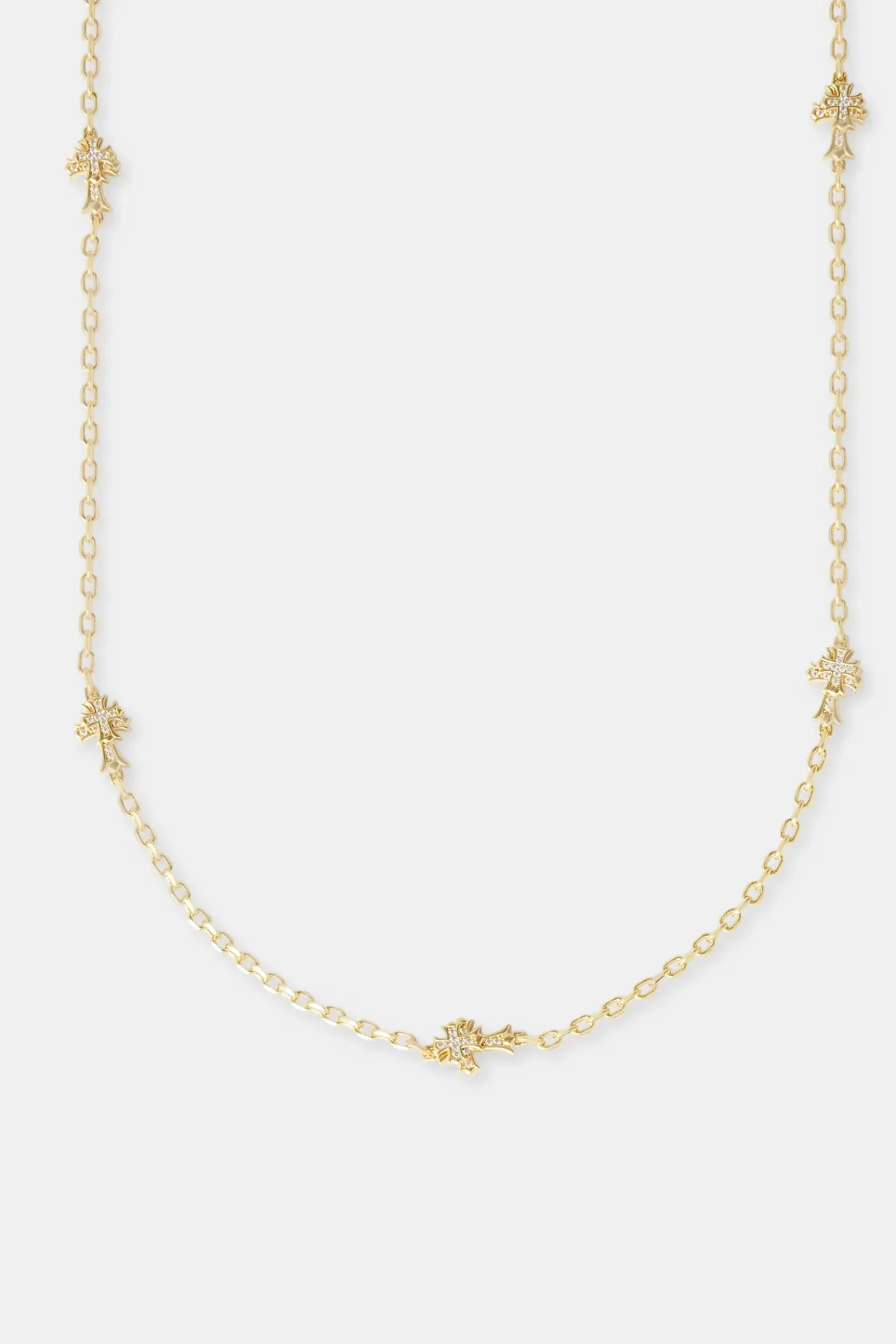 Women JWL-CHN Cross Thin Link Chain - 2.5mm - Gold