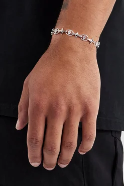 JWL-BRA Cz Circle Link Bracelet - 10mm