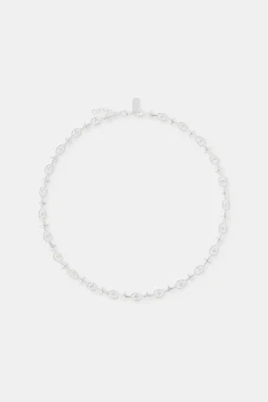 JWL-CHN Cz Circle Link Chain - 10mm