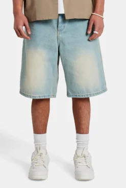 CLO-BOT-DEN Denim Bermuda Jorts - Bleach Wash