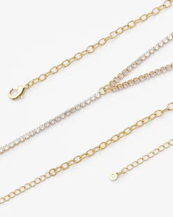 Women JWL-BODY Diamante Body Chain - Gold