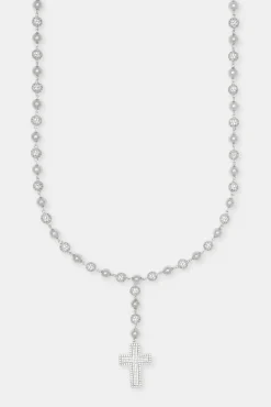 JWL-CHN Drop Cross Ice Ball Chain