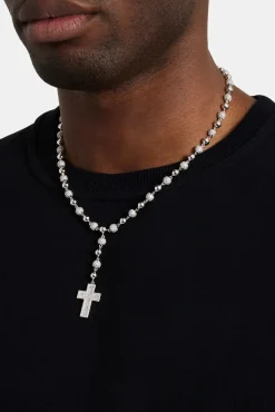 JWL-CHN Drop Cross Ice Ball Chain