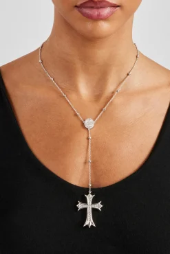 Women JWL-NECK Drop Pendant Cross Necklace - 40mm