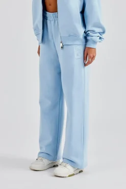 Women CLO-BOT-TRO Embroidered C Jogger - Baby Blue