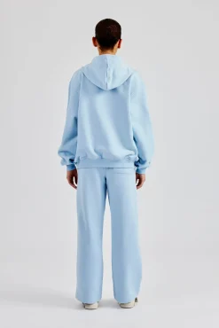 Women CLO-SET Embroidered C Zip Through Tracksuit - Baby Blue