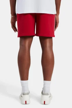 CLO-BOT Embroidered Crest Jersey Short - Red