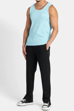 CLO-TOP-TEE Embroidered Slim Fit Vest - Blue