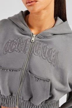 Women CLO-SET Exposed Seam Tracksuit - Charcoal