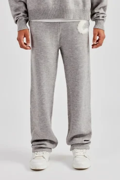 CLO-BOT-TRO-KTW Fluffy Intarsia C Jogger - Grey