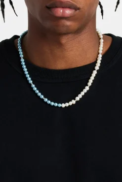 JWL-NECK-PRL Freshwater Pearl & Blue Pearl Necklace
