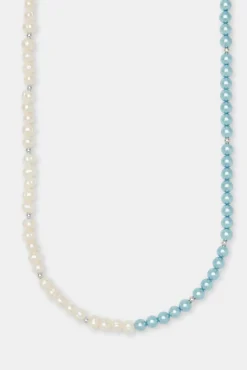 JWL-NECK-PRL Freshwater Pearl & Blue Pearl Necklace