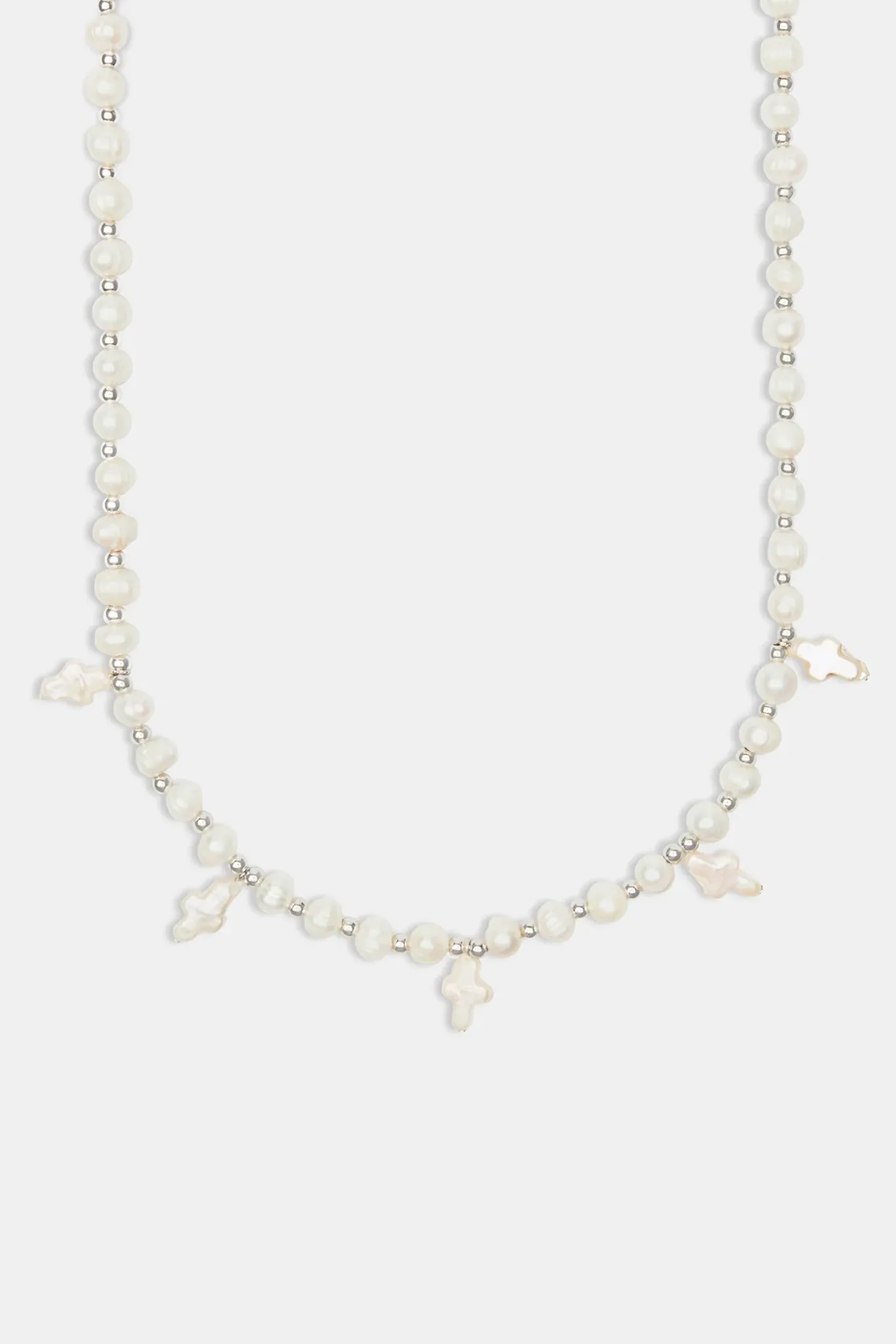 JWL-NECK-PRL Freshwater Pearl Cross Necklace