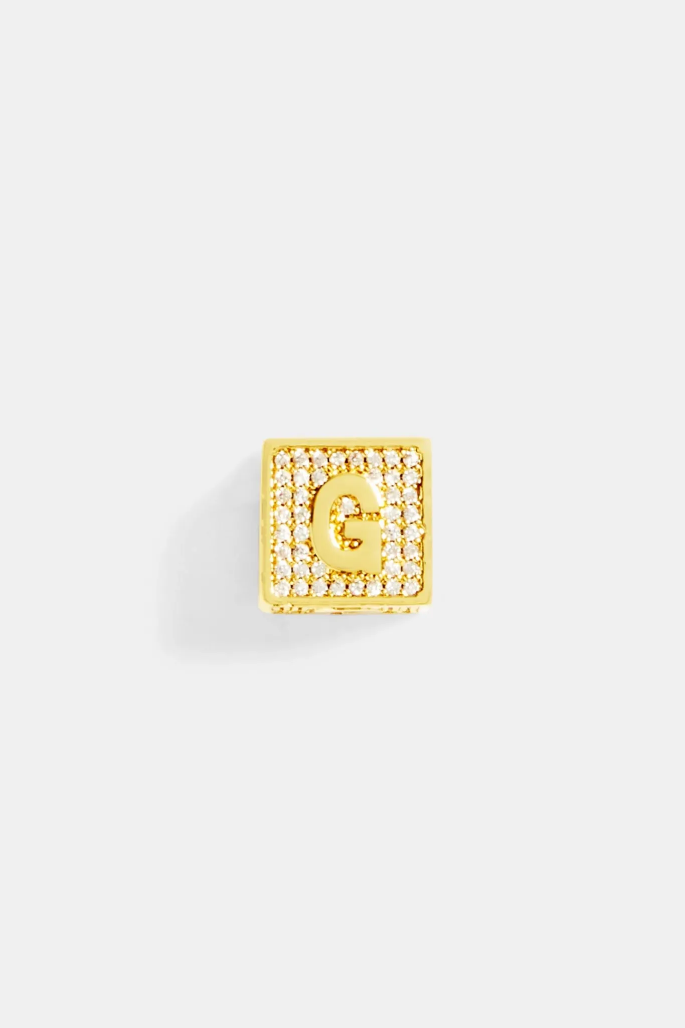 Women JWL-PEND Gold Plated Iced G Letter Block Pendant