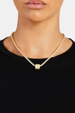 Women JWL-PEND Gold Plated Iced G Letter Block Pendant