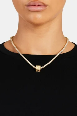 Women JWL-PEND Gold Plated Iced J Letter Block Pendant