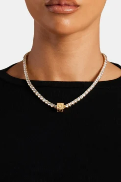 Women JWL-PEND Gold Plated Iced O Letter Block Pendant