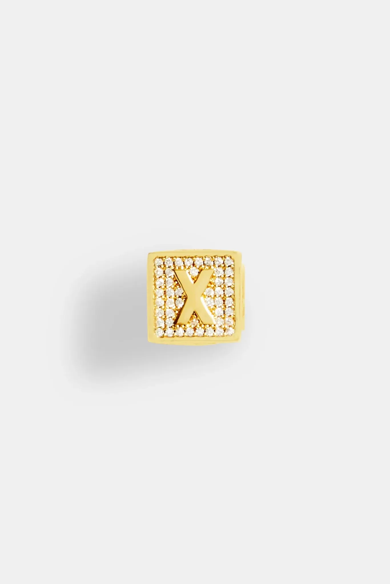 Women JWL-PEND Gold Plated Iced X Letter Block Pendant