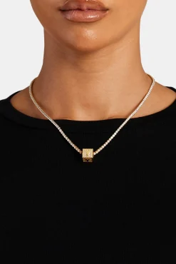 Women JWL-PEND Gold Plated Iced Y Letter Block Pendant