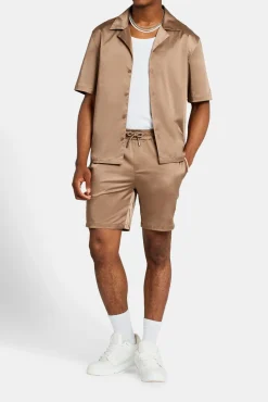 CLO-BOT Heavyweight Satin Short - Coffee