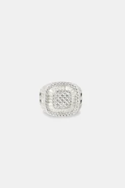 JWL-RNG Iced Baguette Signet Ring - 20mm