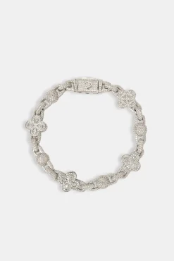 JWL-BRA Iced Ball & Motif Bracelet - 12mm