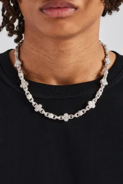 JWL-CHN Iced Ball & Motif Chain - 12mm