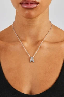 Women JWL-PEND Iced Balloon Letter Necklace - 20mm