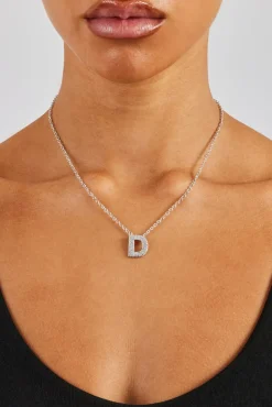 Women JWL-PEND Iced Balloon Letter Necklace - 20mm