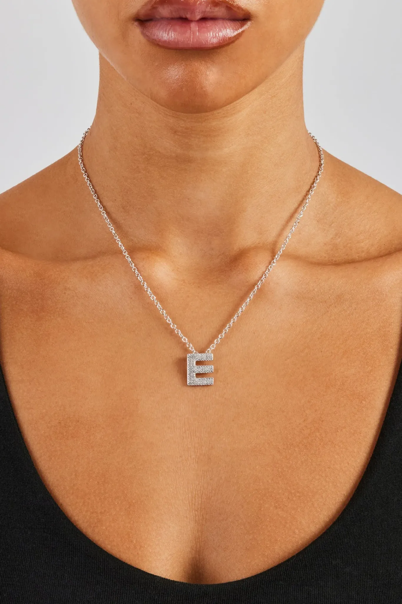 Women JWL-PEND Iced Balloon Letter Necklace - 20mm